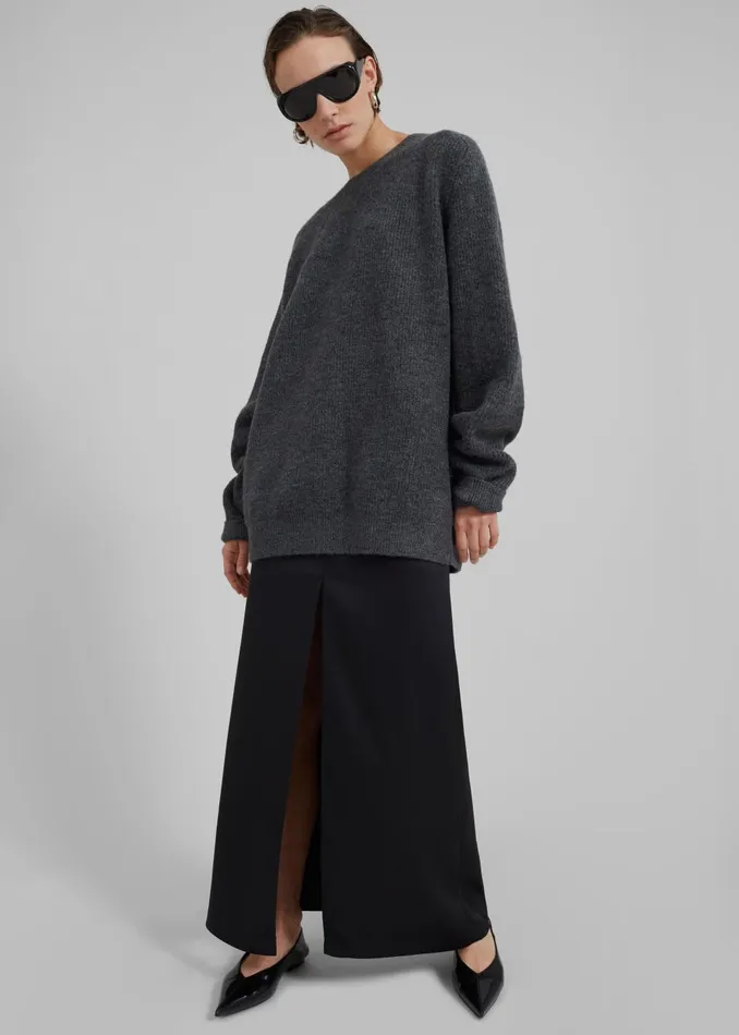 MenWomen Emory Sweater 8211 Charcoal The Frankie Shop Knitwear