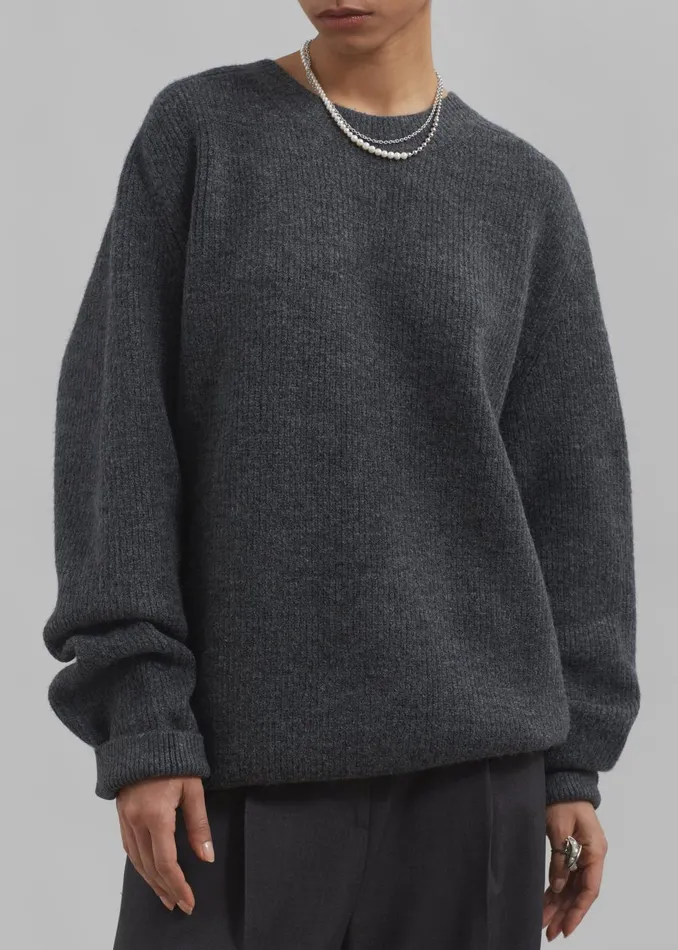 MenWomen Emory Sweater 8211 Charcoal The Frankie Shop Knitwear