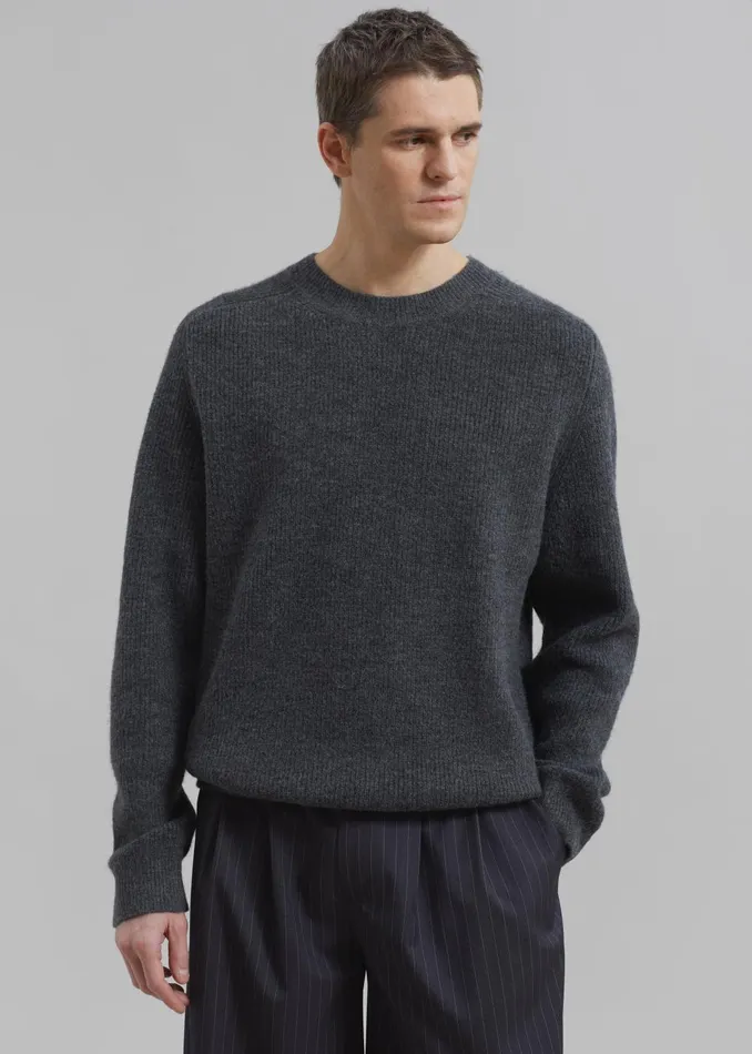 MenWomen Emory Sweater 8211 Charcoal The Frankie Shop Knitwear