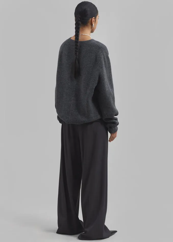 MenWomen Emory Sweater 8211 Charcoal The Frankie Shop Knitwear