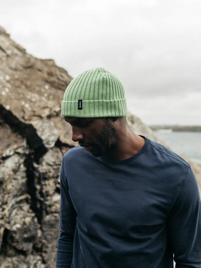 MenWomen Fisherman Beanie Tea Green Finisterre Hats and Beanies