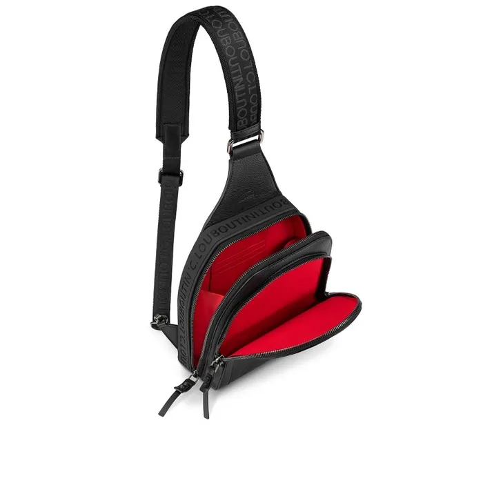 MenWomen Loubifunk Backpack 8211 Calf Leather 8211 Black Christian Louboutin Crossbody Bags