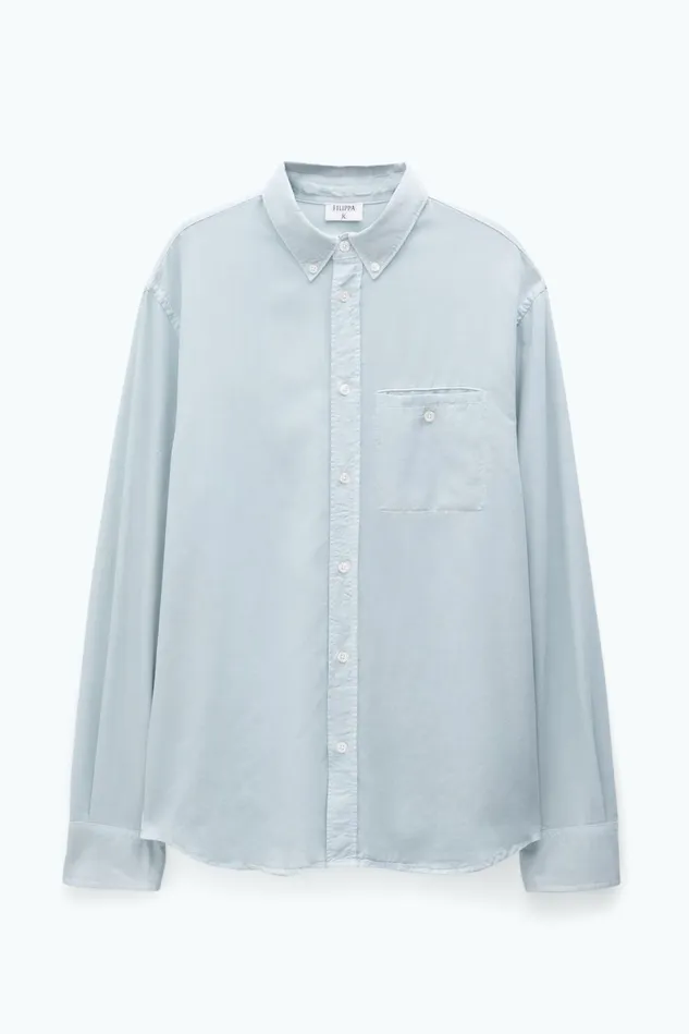Men Zachary Shirt Faded Turquoise Filippa K Shirts