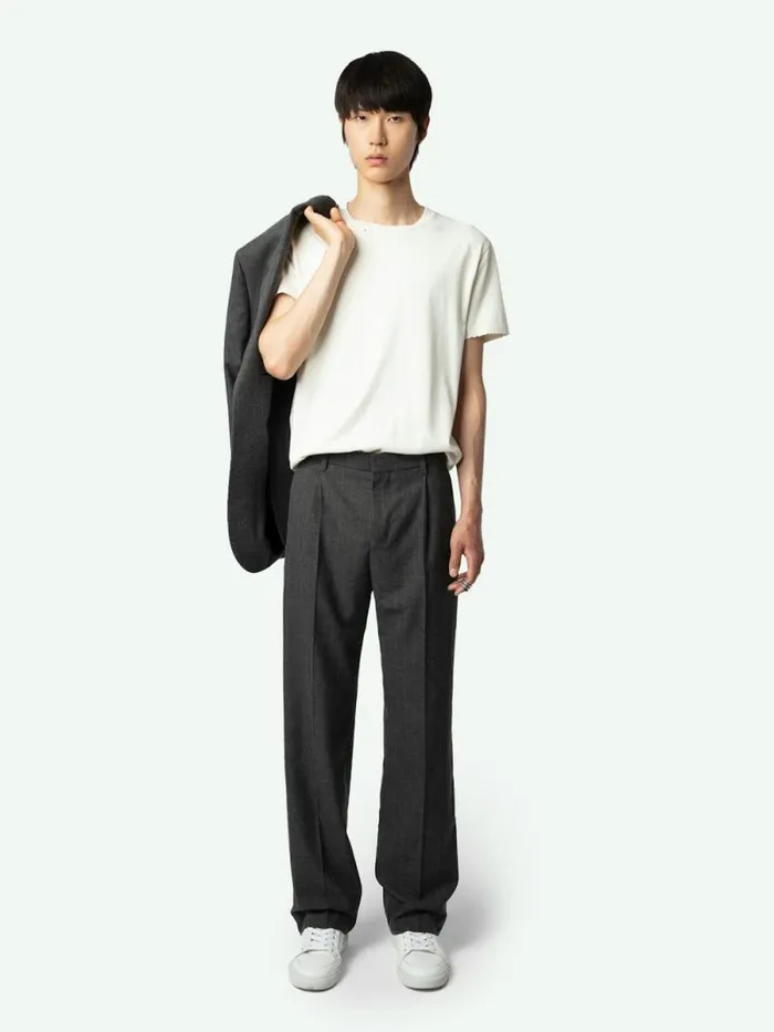 Men Zadig and Voltaire Pants and Shorts Pawl Pants Gris Chine