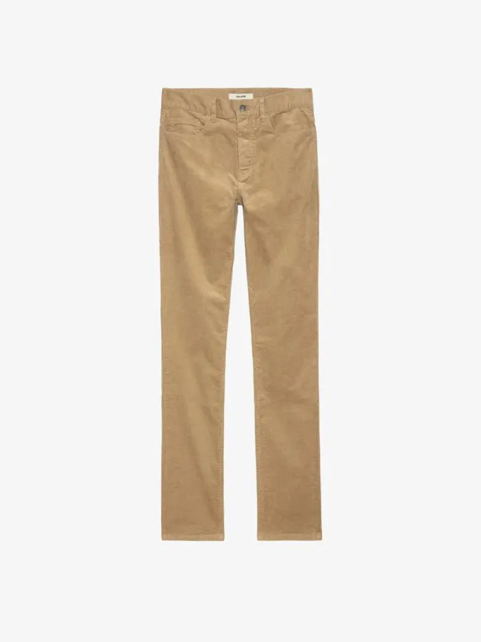 Men Zadig and Voltaire Pants and Shorts Steeve Velvet Pants Erable