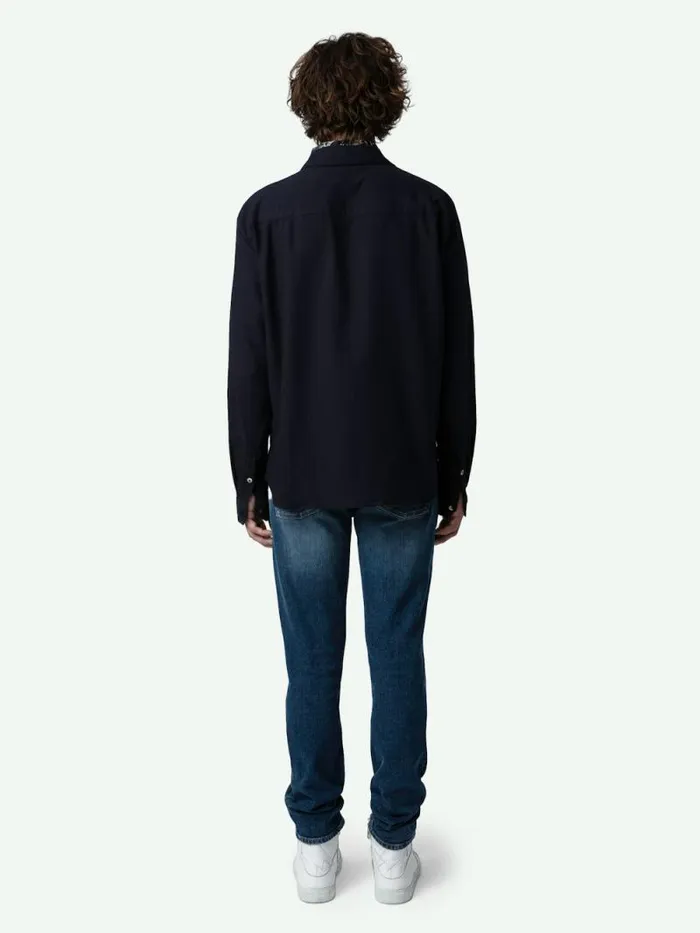 Men Zadig and Voltaire Shirts Tyrona Shirt Encre