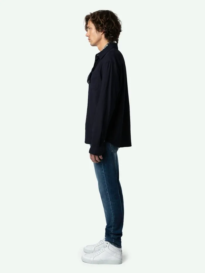 Men Zadig and Voltaire Shirts Tyrona Shirt Encre