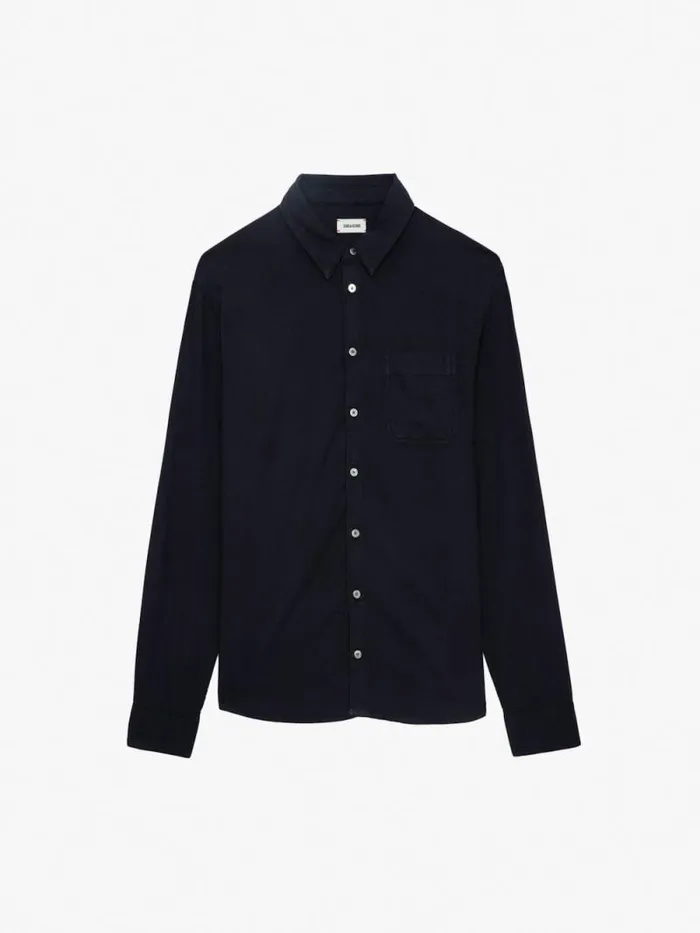 Men Zadig and Voltaire Shirts Tyrona Shirt Encre