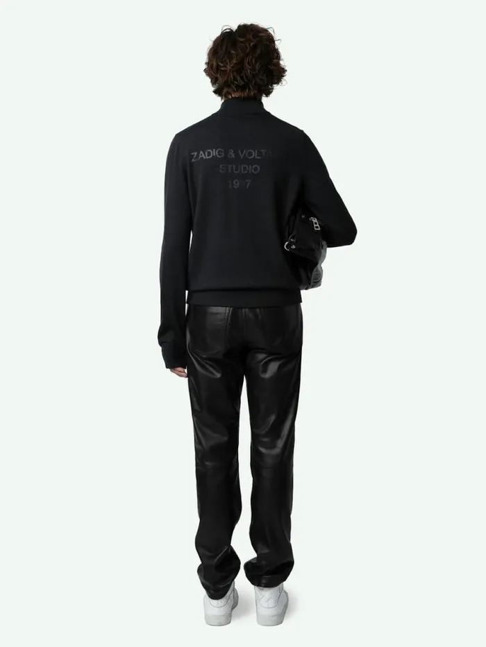 Men Zadig and Voltaire Sweaters and Cardigans Charly Studio Cardigan Nightmare Men Zadig and Voltaire Sweaters and Cardigans Charly Studio Cardigan Nightmare