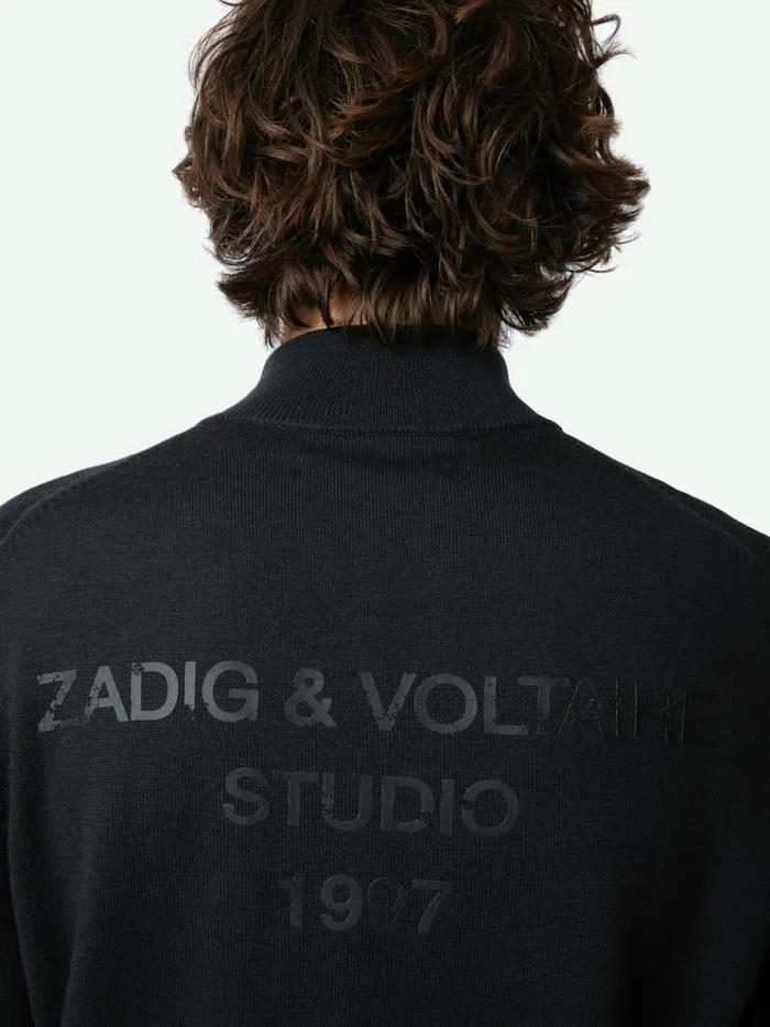 Men Zadig and Voltaire Sweaters and Cardigans Charly Studio Cardigan Nightmare Men Zadig and Voltaire Sweaters and Cardigans Charly Studio Cardigan Nightmare