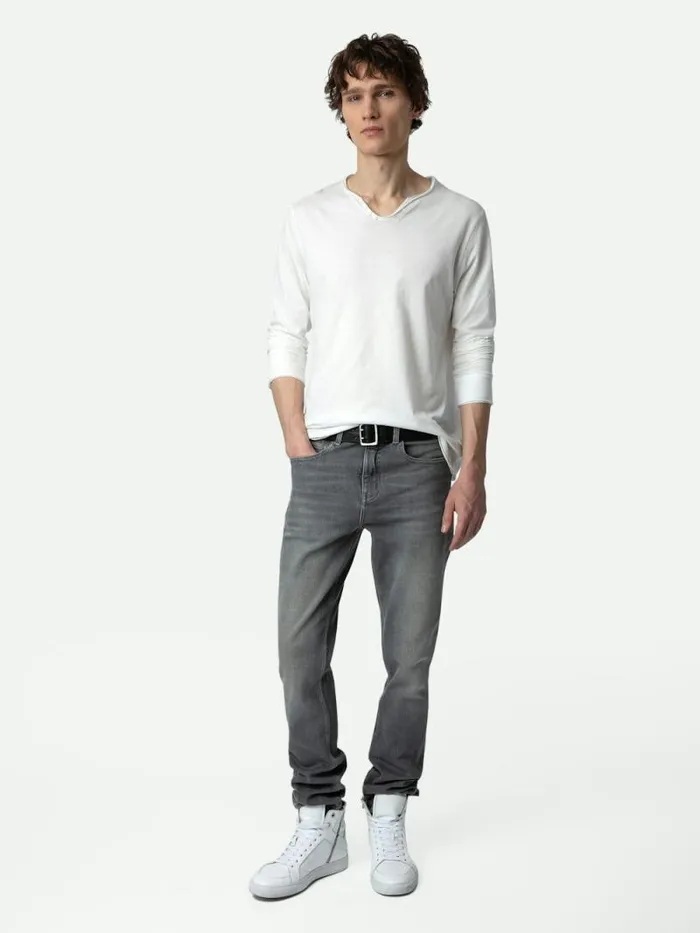 Men Zadig and Voltaire TShirts Monastir Henley Tshirt Judo