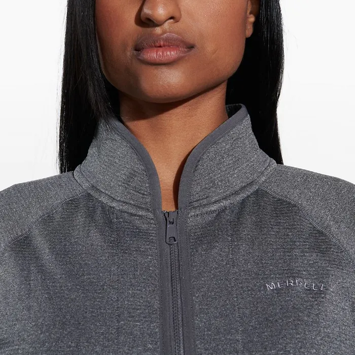 Merrell Geotex Full Zip Rock Heather Women Tops