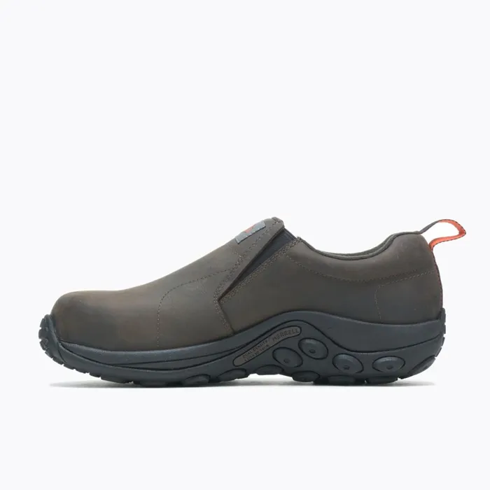 Merrell Jungle Moc Leather Comp Toe Sd Work Shoe Espresso Men SlipOns