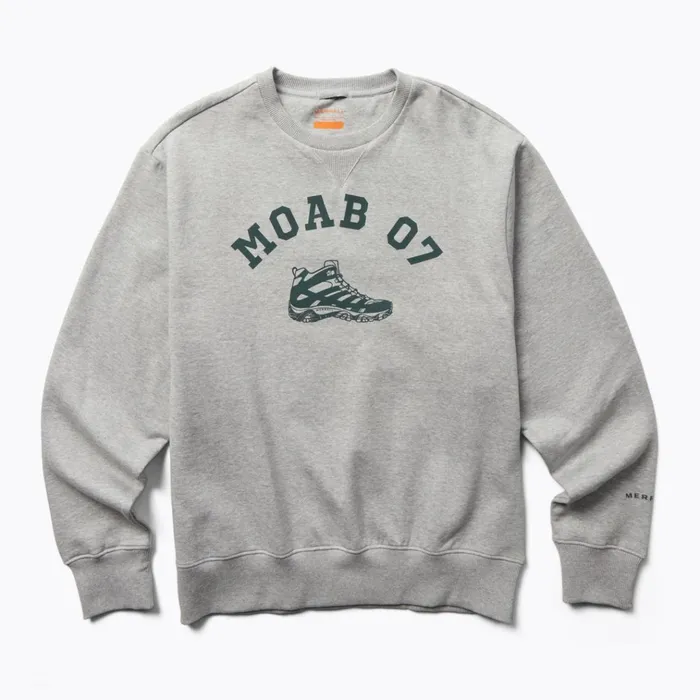 Merrell Moab 07 Crew Neck Fleece Grey Heather Men Tops