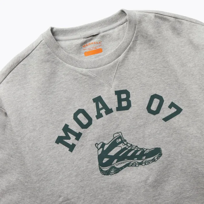 Merrell Moab 07 Crew Neck Fleece Grey Heather Men Tops