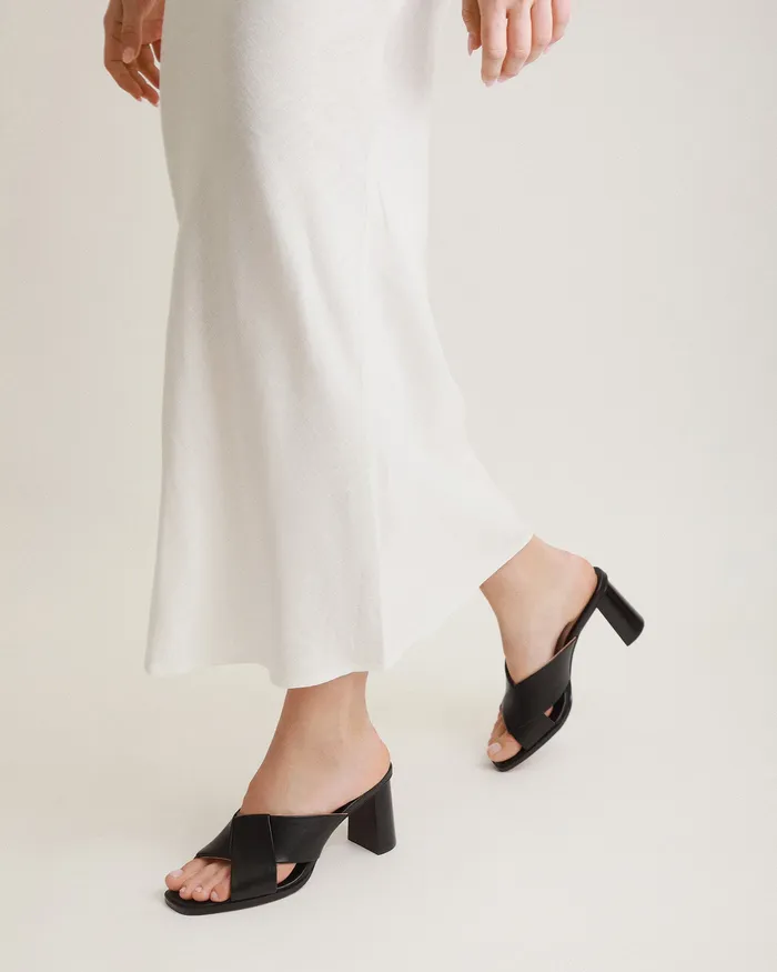 MID SANDALS jomercer Women Carrie mid heel sandals black leather MID SANDALS jomercer Women Carrie mid heel sandals black leather