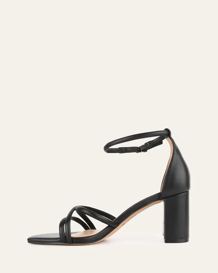 MID SANDALS jomercer Women Nicola mid heel sandals black leather