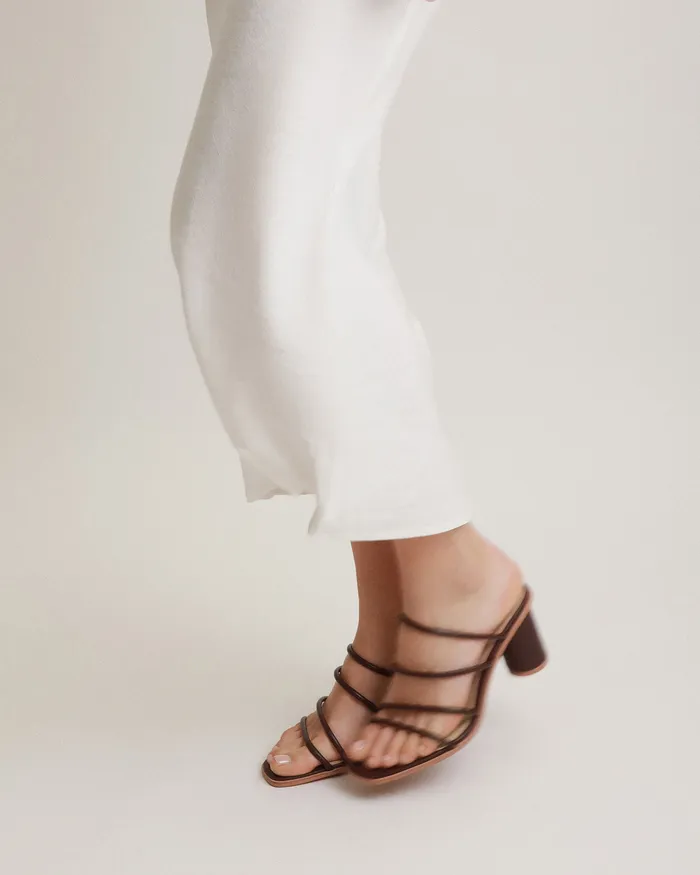 MID SANDALS Women jomercer Naomi mid heel sandals chocolate leather MID SANDALS Women jomercer Naomi mid heel sandals chocolate leather