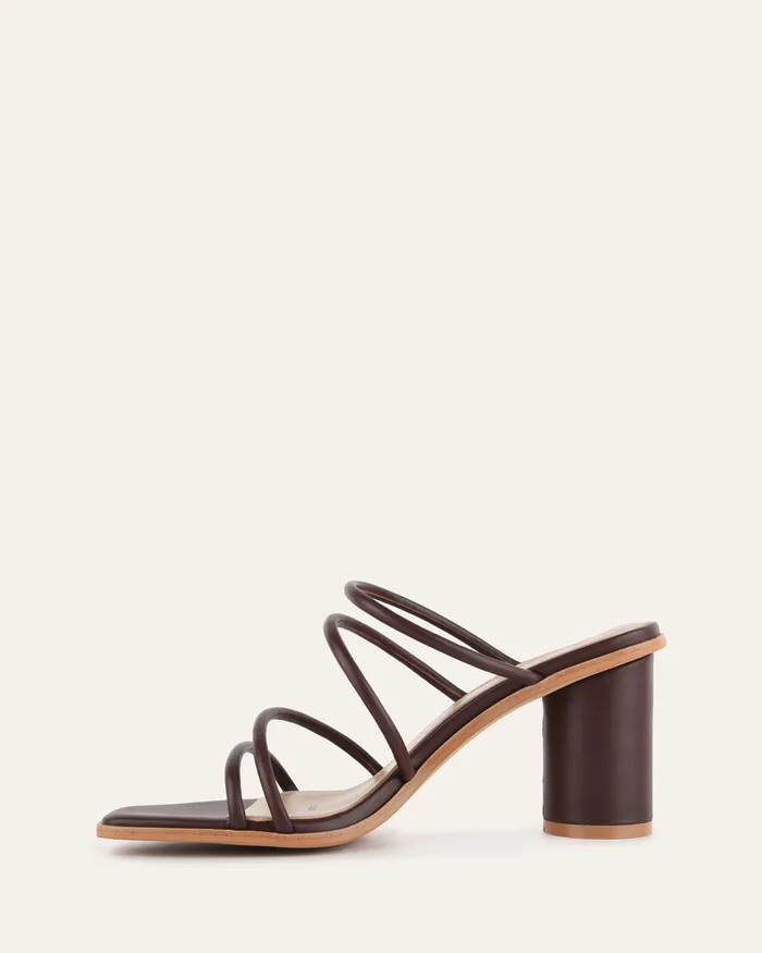 MID SANDALS Women jomercer Naomi mid heel sandals chocolate leather MID SANDALS Women jomercer Naomi mid heel sandals chocolate leather