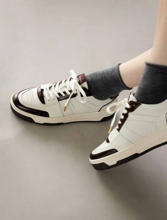 Miley Off White and Irish Coffee Women Bobbies Sneakers