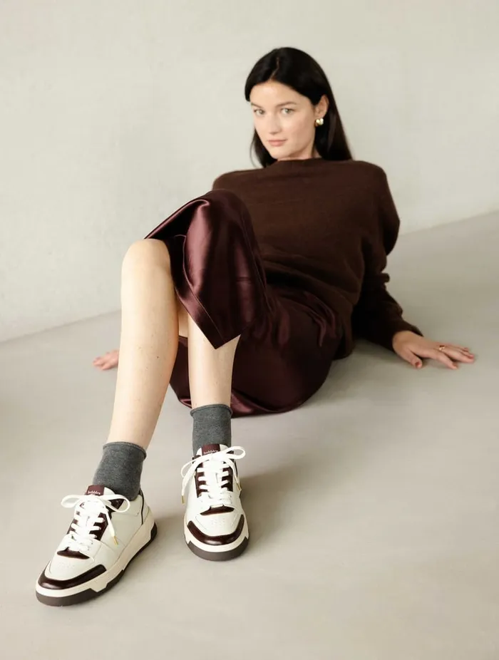 Miley Off White and Irish Coffee Women Bobbies Sneakers Miley Off White and Irish Coffee Women Bobbies Sneakers