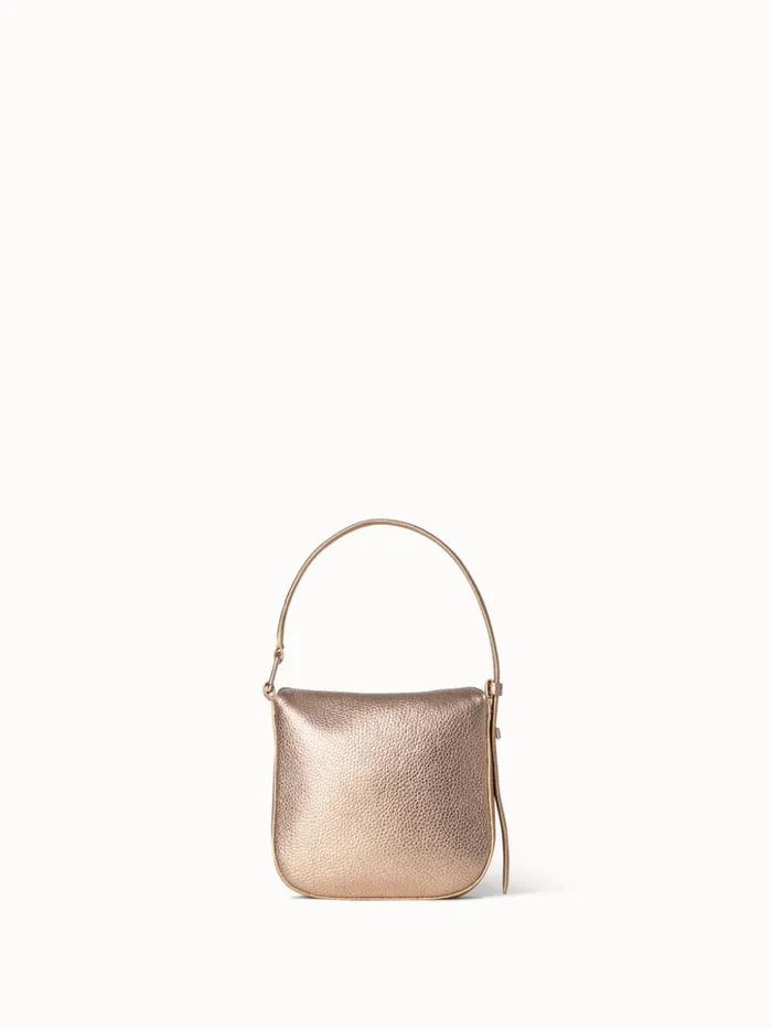 Mini Anna Hobo Bag In Leather Antique Gold Women Akris Shoulder Bags