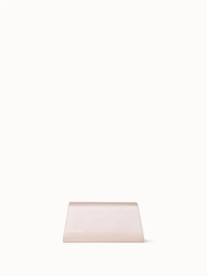 Mini Anouk Clutch In Satin With Crystal Trapezoid Alabaster Women Akris Shoulder Bags