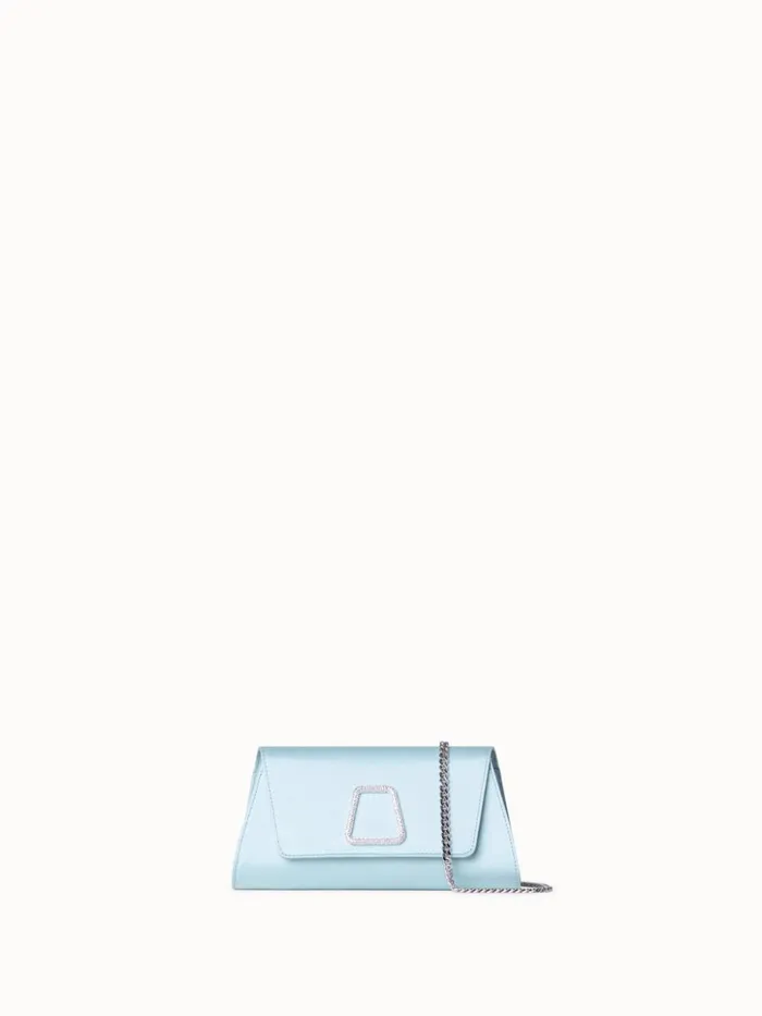 Mini Anouk Clutch In Satin With Crystal Trapezoid Vespa Women Akris Clutches