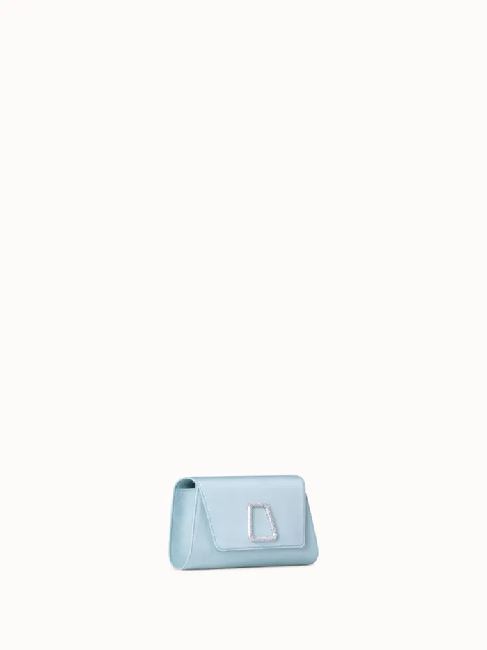 Mini Anouk Clutch In Satin With Crystal Trapezoid Vespa Women Akris Clutches