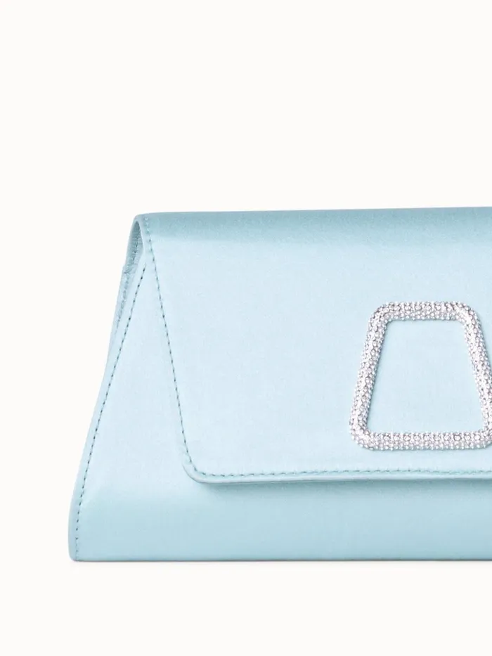 Mini Anouk Clutch In Satin With Crystal Trapezoid Vespa Women Akris Clutches