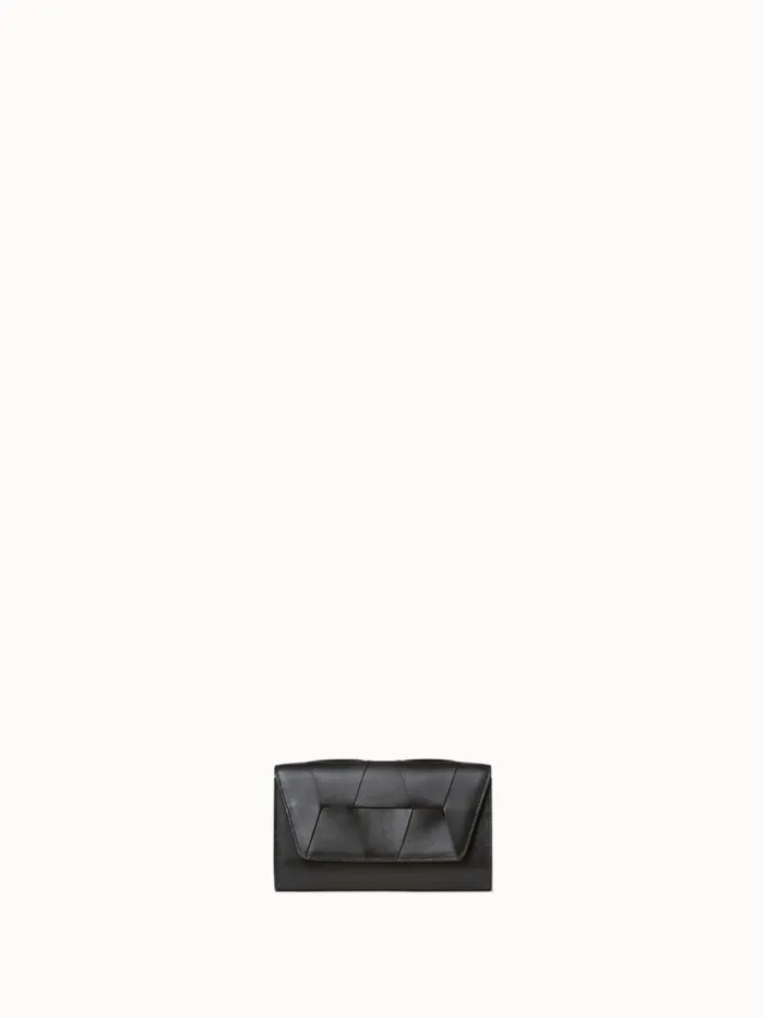 Mini Clutch In Braided Trapezoids Black Women Akris Crossbody Bags