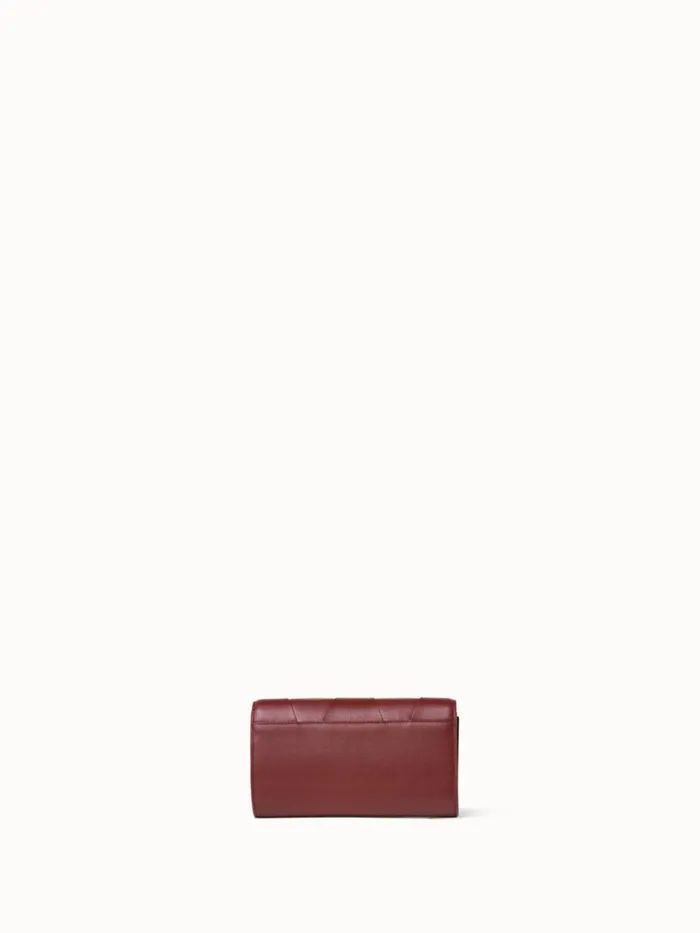 Mini Clutch In Braided Trapezoids Crimson Women Akris Clutches