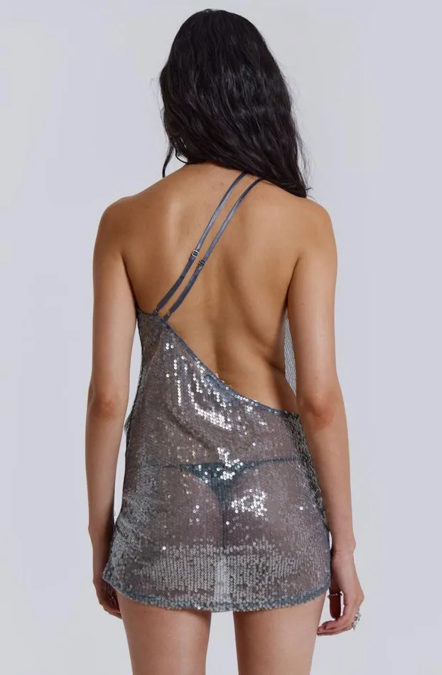 Mini Dresses Women Jaded London Silver Vixen Mini Dress