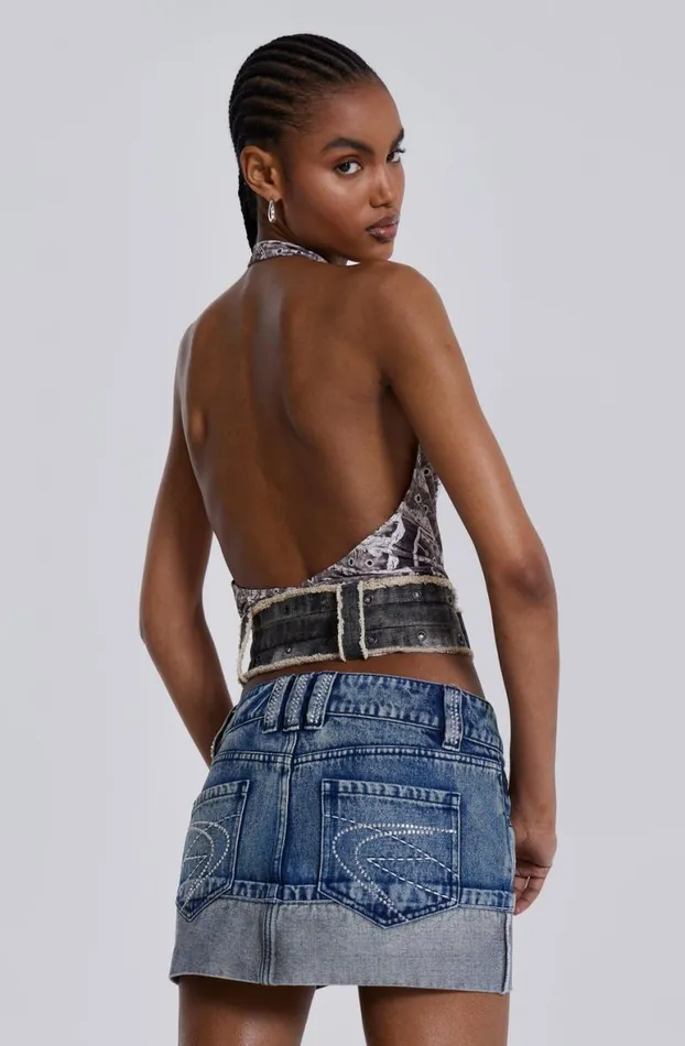 Mini Skirts Women Jaded London Alexis Diamante Mini Skirt