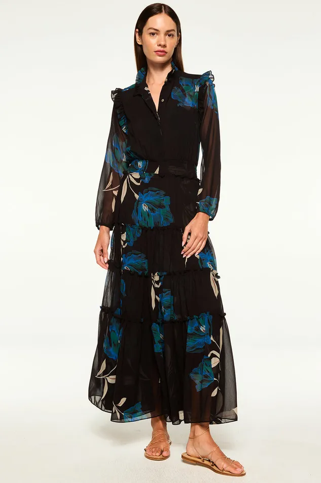 Misa Los Angeles Arhea Dress Nightshade Flora Chiffon Women Dresses