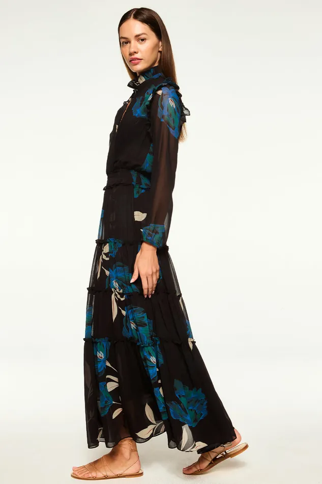 Misa Los Angeles Arhea Dress Nightshade Flora Chiffon Women Dresses