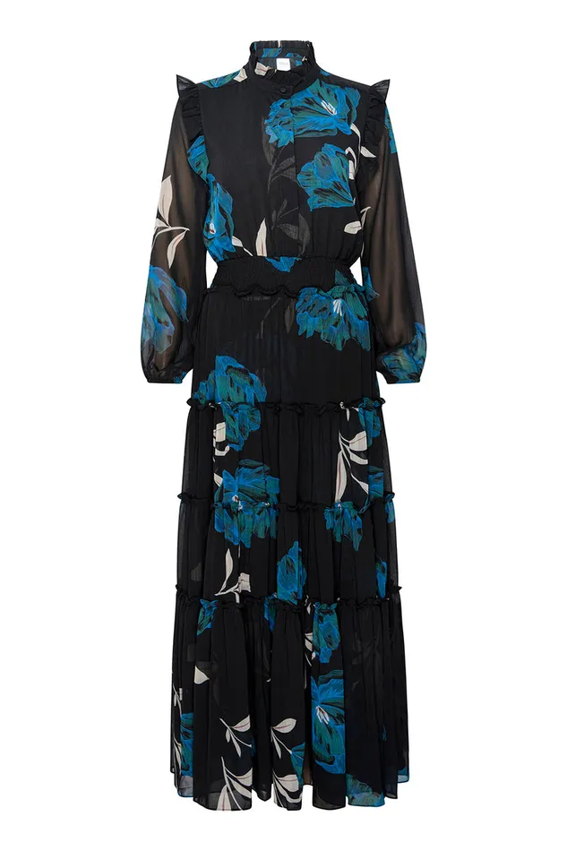 Misa Los Angeles Arhea Dress Nightshade Flora Chiffon Women Dresses