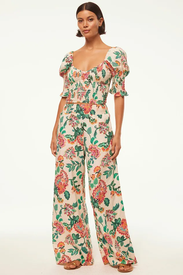 Misa Los Angeles Calla Top Malika Paisley Floral Women Matching Sets
