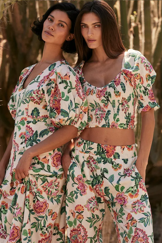 Misa Los Angeles Calla Top Malika Paisley Floral Women Matching Sets