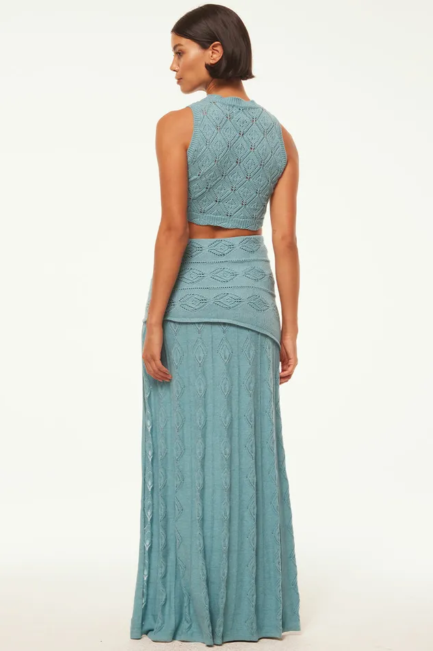 Misa Los Angeles Dahlia Top Blue Women Matching Sets