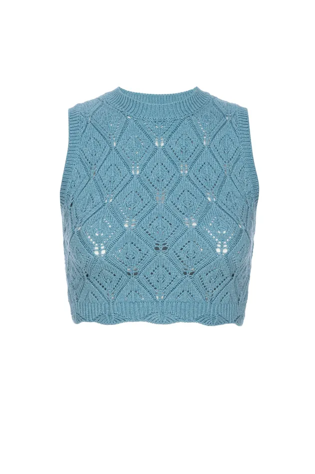 Misa Los Angeles Dahlia Top Blue Women Matching Sets