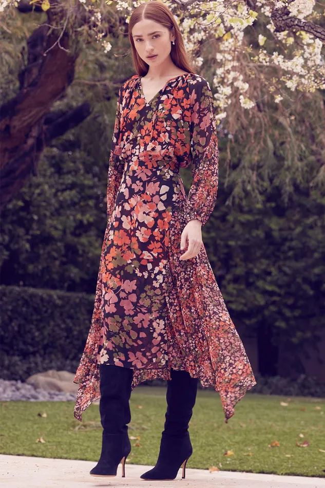 Misa Los Angeles Dema Top Autumn Flora Mix Women Tops