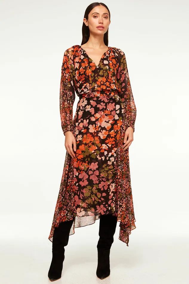 Misa Los Angeles Dema Top Autumn Flora Mix Women Tops