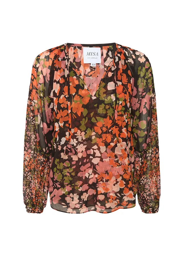 Misa Los Angeles Dema Top Autumn Flora Mix Women Tops