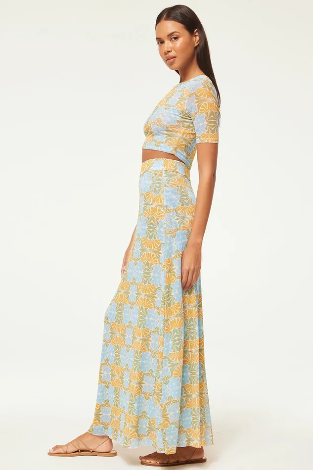 Misa Los Angeles Ekat Skirt Citrus Slice Women Matching Sets
