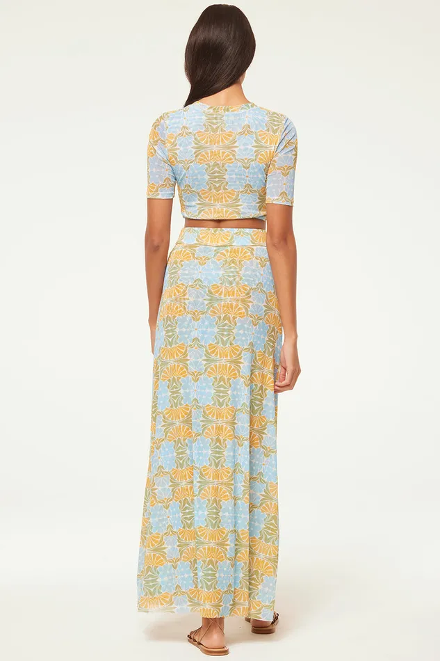 Misa Los Angeles Ekat Skirt Citrus Slice Women Matching Sets