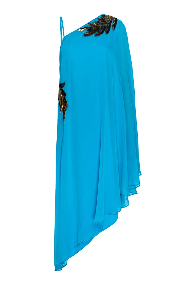 Misa Los Angeles Elaneh Dress Aqua Palm D039or Women Dresses