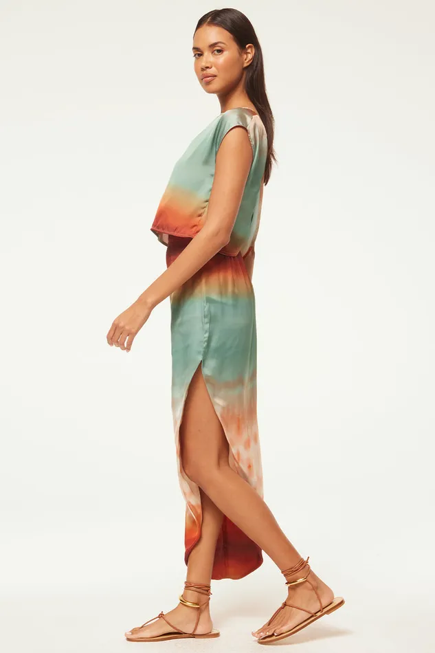 Misa Los Angeles Franka Skirt Carnelian Ombre Women Matching Sets