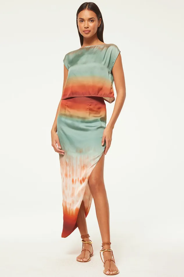 Misa Los Angeles Franka Skirt Carnelian Ombre Women Matching Sets