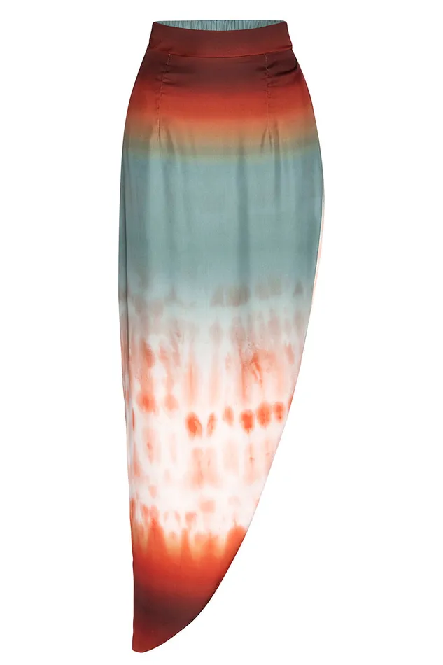 Misa Los Angeles Franka Skirt Carnelian Ombre Women Matching Sets
